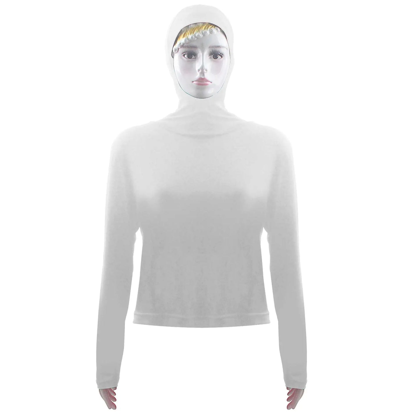 Women Tops Hooded Long Sleeve Sunscreen T-Shirt Summer Swim Wear Summer Holiday Beach Blouse Tops Stretch Pullover Casual Tops