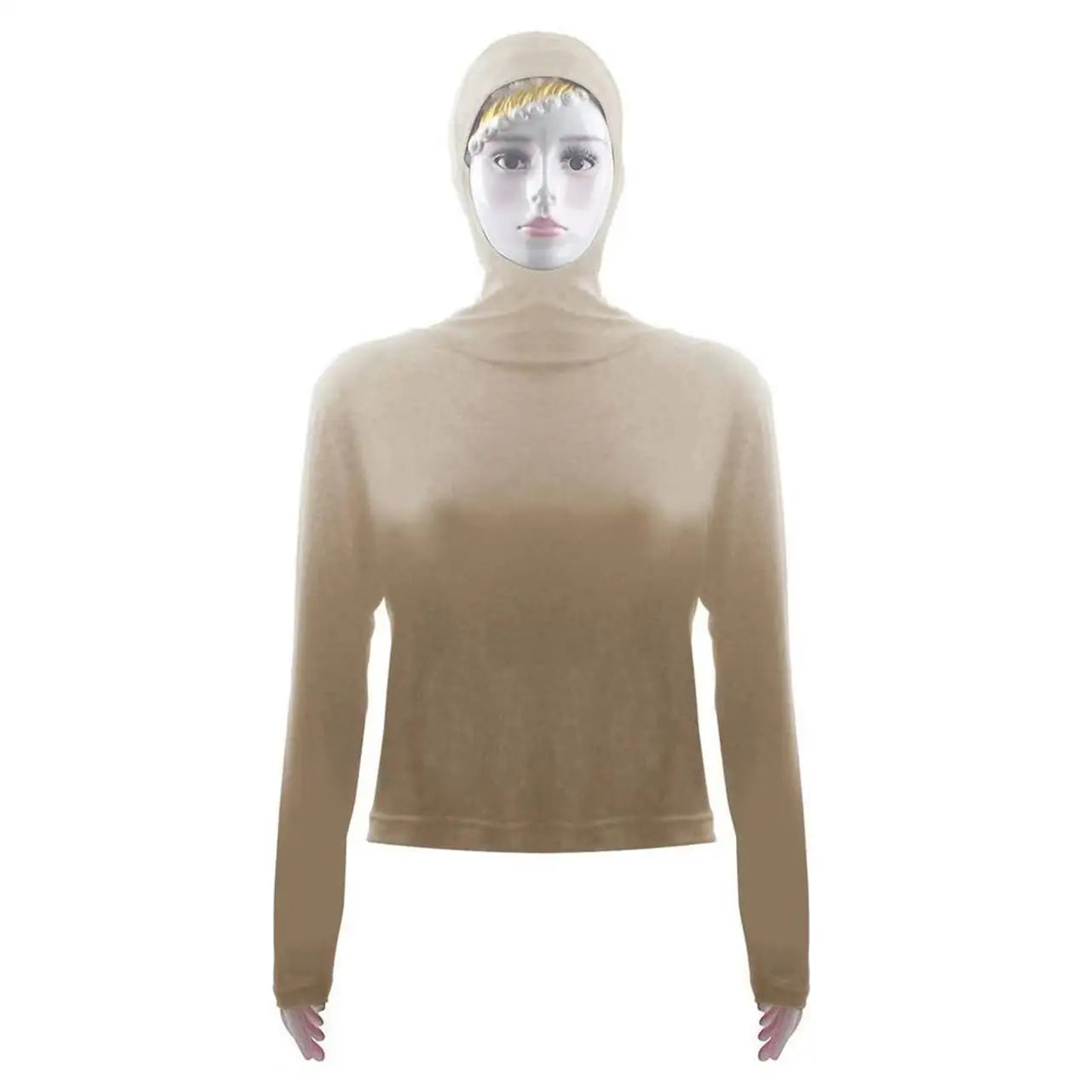 Women Tops Hooded Long Sleeve Sunscreen T-Shirt Summer Swim Wear Summer Holiday Beach Blouse Tops Stretch Pullover Casual Tops