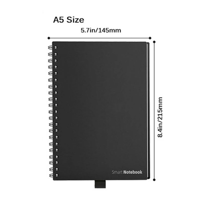 Elfinbook Smart Reusable Erasable Spiral A5 B5 Notebook Paper Notepad Journal Drawing Painting Pocketbook Like Rocketbook