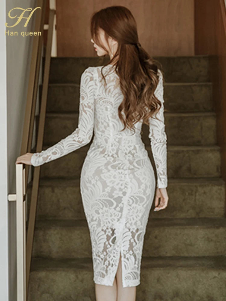 Sarah New Lace Pencil Dress