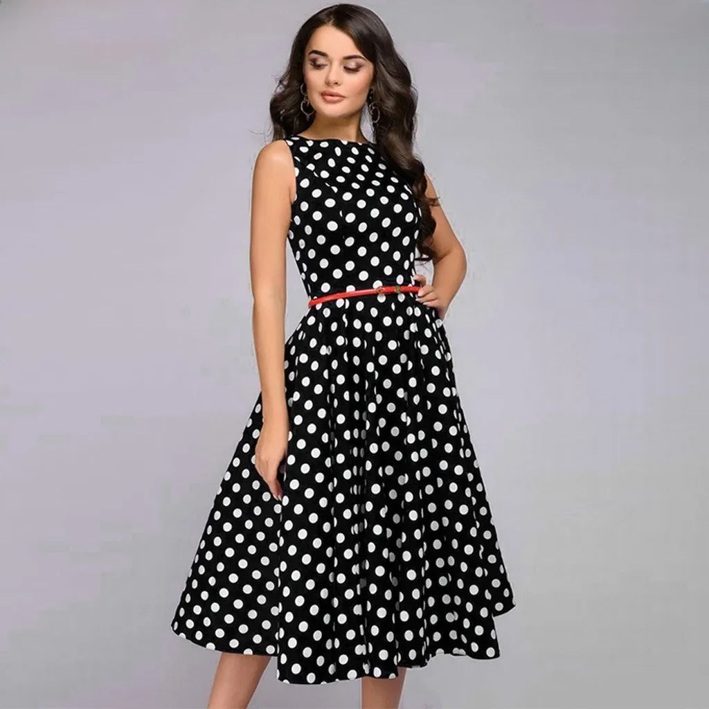 Elegant Commuter Style Summer Women's Dress Fashionable Sleeveless Vest Style Dress