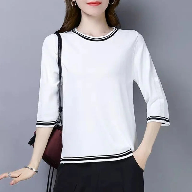 Sarah Casual Solid Color T-shirt