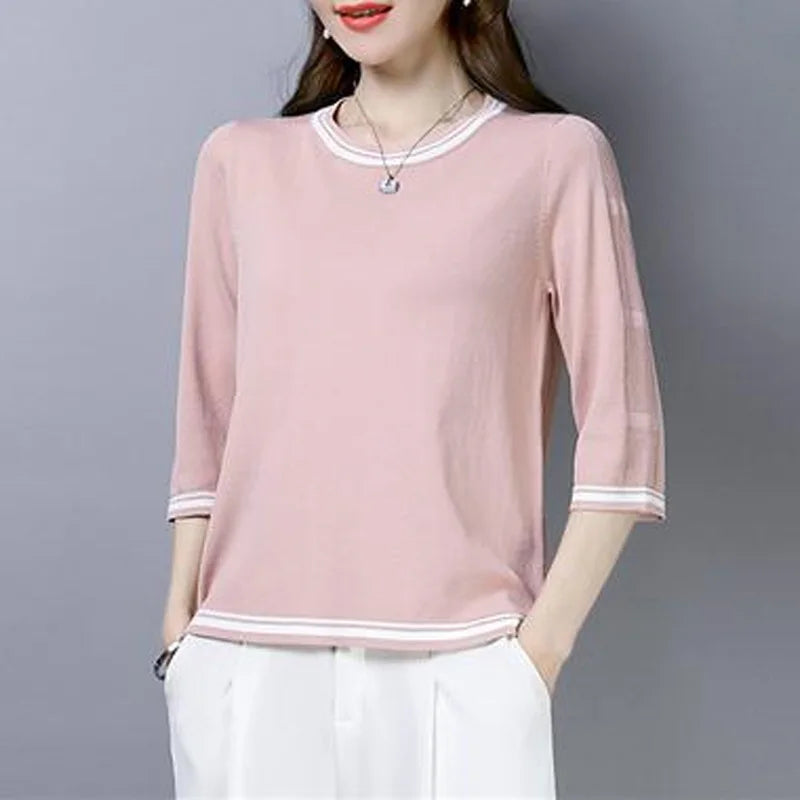 Sarah Casual Solid Color T-shirt
