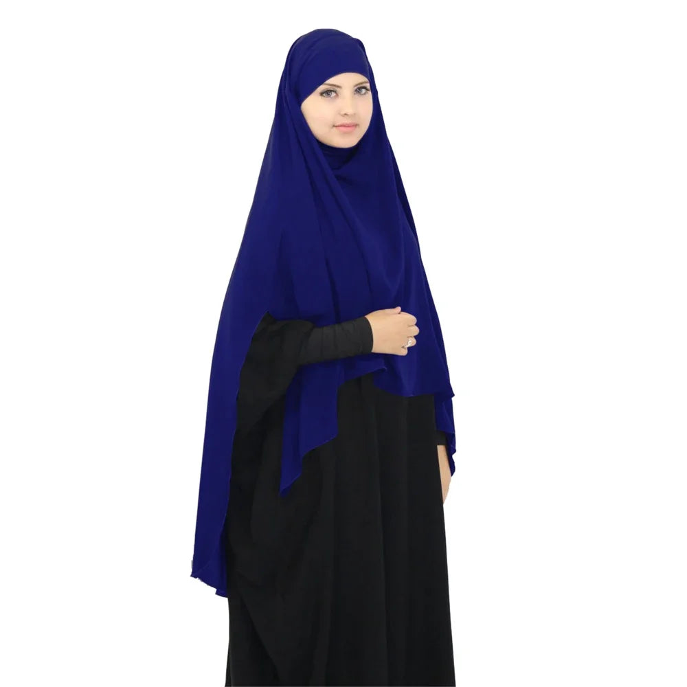 Women Muslim Khimar Abaya Long Hijab Robe Burqa Head Scarf Islamic Prayer Garment Overhead Turban Hijab Shawls Wraps Ramadan