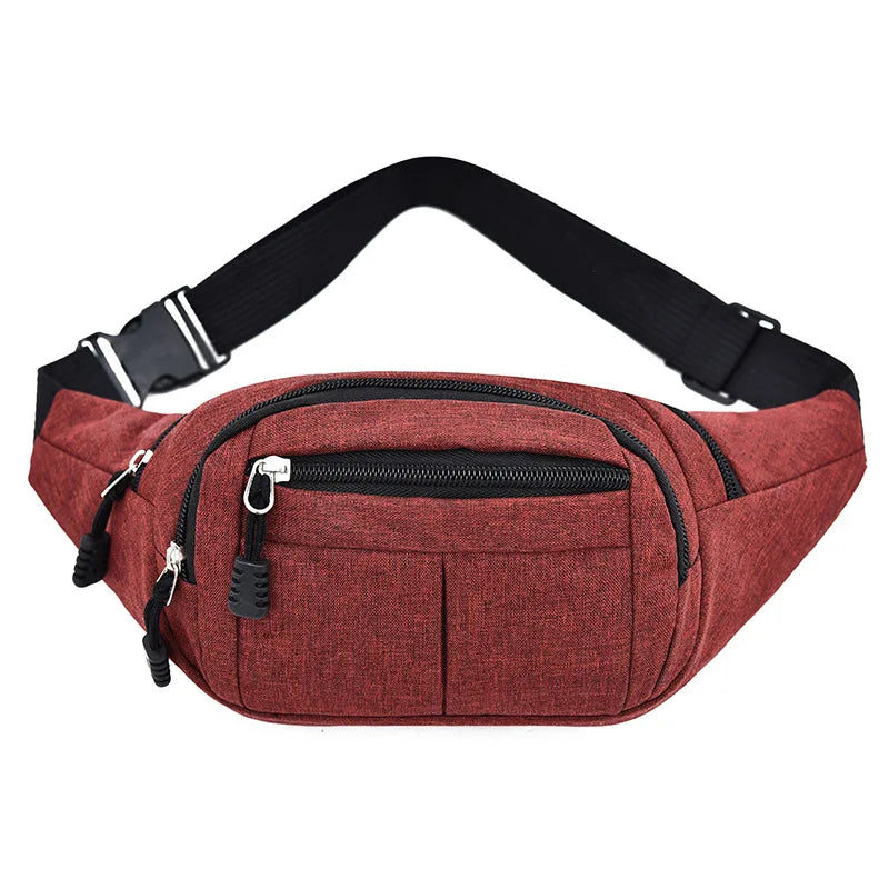 Men's Breast Package Waterproof Outdoor Sports Bag Canvas Pouch Korean-style Waist Bag Fanny Pouch Crossbody Male Banana Bag