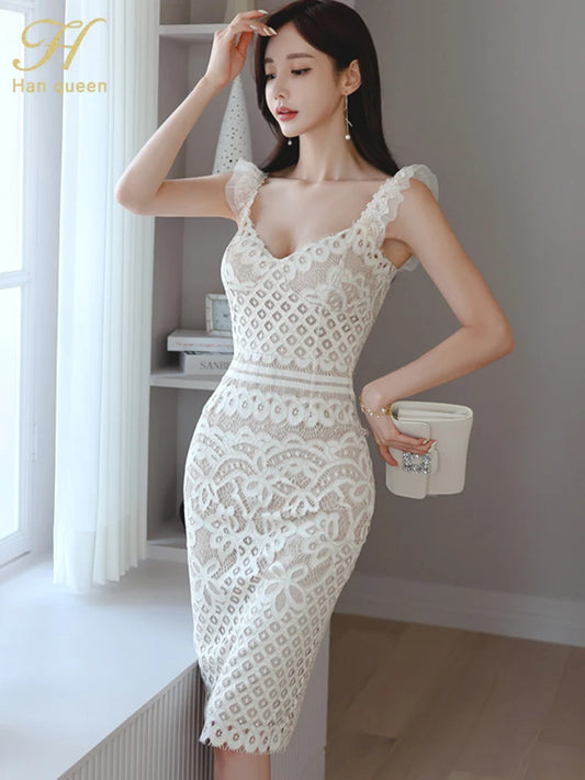 Sarah Elegant Sexy Lace Pencil Bodycon Dress
