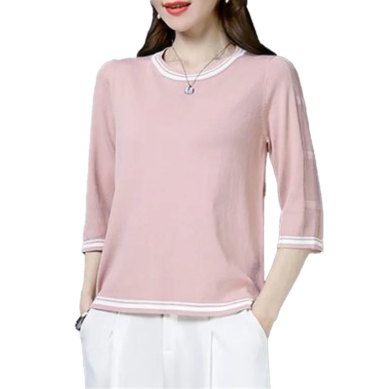Sarah Casual Solid Color T-shirt